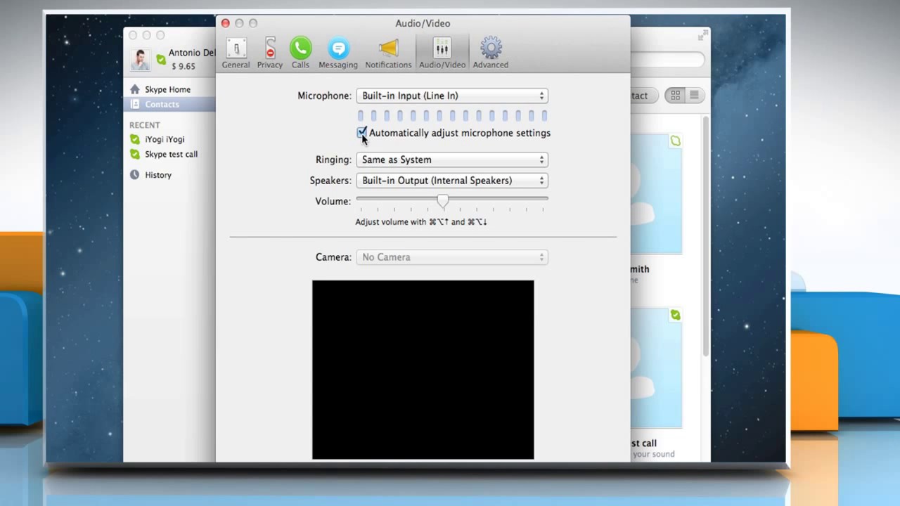 projector mode on mac for skype